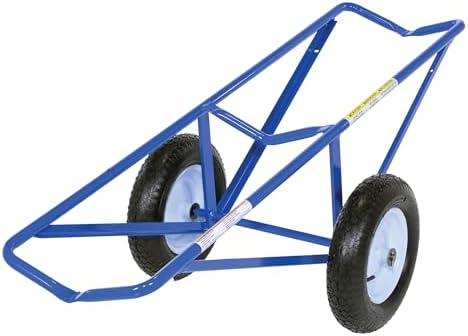 Vestil CARPET-45 Portable Carpet Dolly with Pneumatic Wheels 61 In. x 26 In. x 20 In. 500 Lb. Capacity Blue - Image 6
