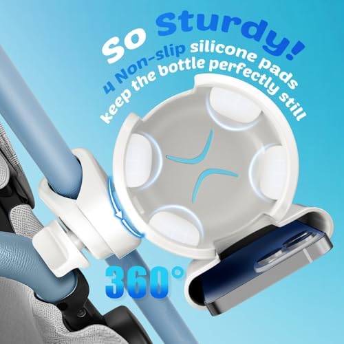 Guiseapue 2-in-1 Stroller Cup Holder Phone Holder, White, Baby Essentials - Image 5