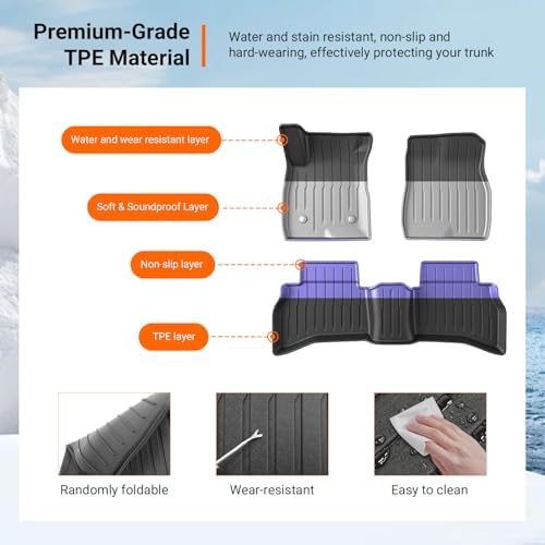 powoq AWD Floor Mats Cargo Mat Compatible with 2021-2026 Chevy Trailblazer - Image 5