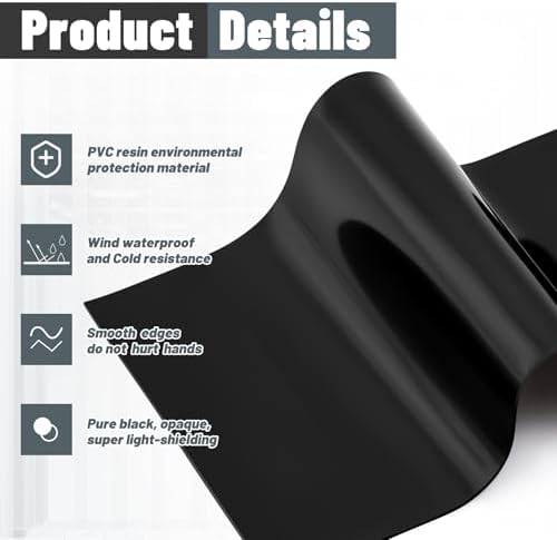 Juexica 36 X 84 Inch Black Freezer Door Curtain Plastic Strips - Image 4