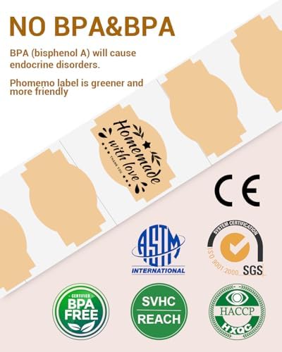 Phomemo Brown Creativity Thermal Labels for Shipping Label Printer 500 PCS - Image 3