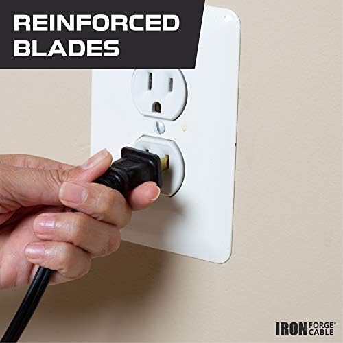 Iron Forge Cable 16 Gauge Black Indoor Extension Cord, 6 Ft - SJT - Image 6