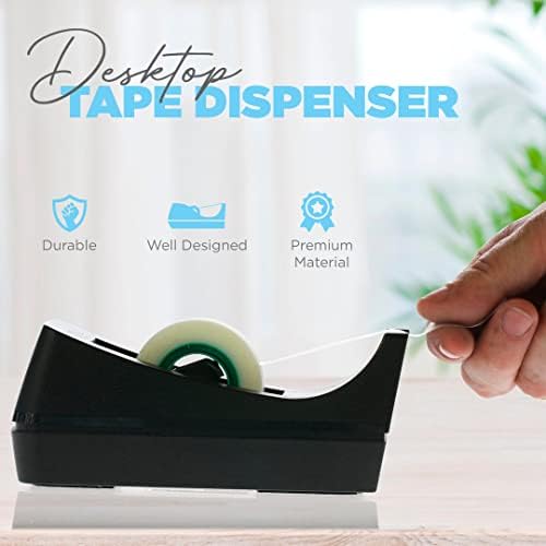 Business Source Standard Desktop Tape Dispenser, Black, 1 in (BSN32954) (Pack of 24) - Image 2
