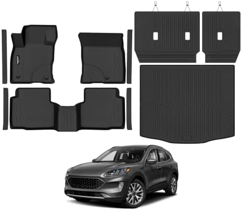Floor Mat Set for 2020-2026 Ford Escape Hybrid(Not for Gas) by TongamaAllWeatherFloorMats