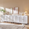 IFGET 123.5" W Modern Arched Sideboard Buffet Cabinet with Storage, White by IFGETEnrichYourLivingSpace