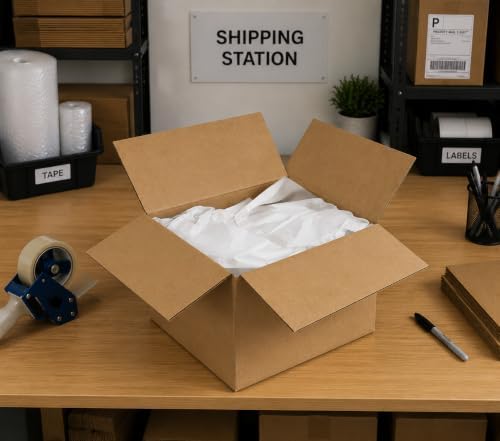 Corrugated Mail & Shipping Boxes, 10x10x6 inch, 25 pack - Image 5
