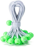 30 Pack Ball Bungee Cord, Heavy Duty Bungie Cord Balls (4",White/Green) by Unknown