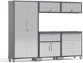 Garage Storage Cabinets System 5PCS Workshop Set with Drawers Locking Heavy Duty Rolling Cart with Adjustable Shelves Garage Tool Workbench Cabinets (5 PCS-2) by FLIXELIO