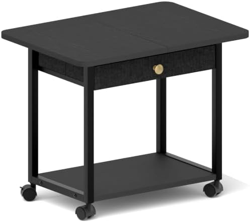 MARTY 22"x15.75" Large Printer Stand with Drawer,Rolling Cart Printer Table by MARTY