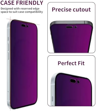 2 Pack Privacy Screen Protector for iPhone 18 Pro Tempered Glass - Image 5