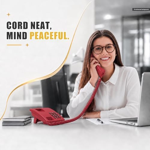 Comtrue Phone Cords for Landline, 2-Pack, Telephone Handset Cords - Image 6