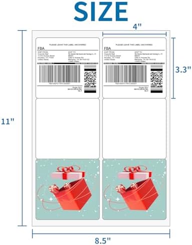 [30 Sheets 180 Labels] Shipping Labels 3 1/3"x4" Printable White 6 up Labels for Laser/Inkjet Printers, Mailing FBA Address Label Sticker Paper - Permanent Adhesive Label Blank - Image 2