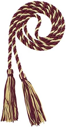 Tassel Depot Graduation Honor Cord - Maroon/Old Gold - Every School Color Available - Made In Usa by TasselDepot