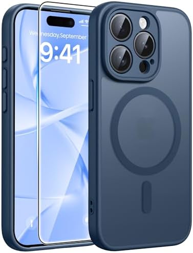 FNTCASE for iPhone 15 Pro Max Case, Fit for Magsafe, Glass Screen Protector by FNTCASE