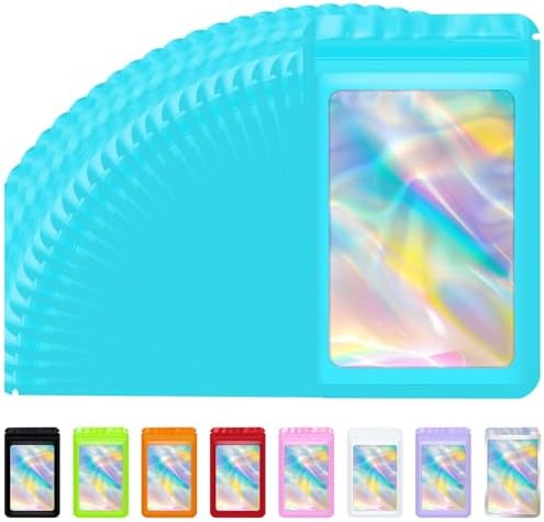 100 Pack Small Mylar Bags for Small Business(4x6 Inch, Blue) by Jetmore
