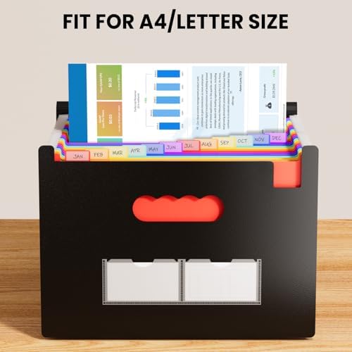 Sooez 24 Pockets Expanding File Folder, Accordion File Organizer, Letter/A4 - Image 3
