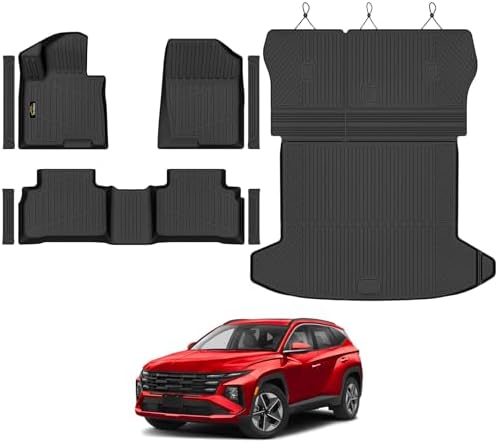 Floor Mats & Cargo Mat with Backrest Mat for Hyundai Tucson 2022-2026 Fuel by YonMeoo
