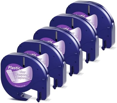 Compatible with DYMO LetraTag Clear Label Maker Tape Refills 16952 Plastic by LabelKINGDOM