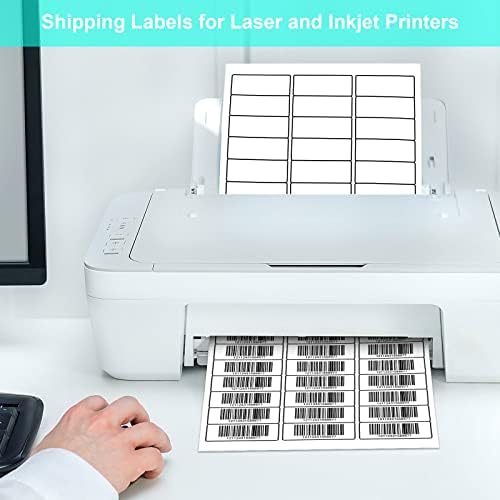1" X 2-5/8" Address Labels 30 Per Sheet Sticker Paper for Laser and Inkjet Printers, 8.5"×11" White- 3000 Labels - Image 4