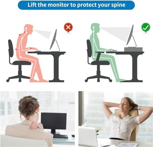 gianotter Computer Monitor Stand Riser with Drawer - Image 4