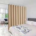NICETOWN Sound Barrier Room Divider Curtain Screen Partitions, Wide Width Grommet Top Room Dividers Ideas for Office, Loft, Dorm, Hotel, Living Room (Biscotti Beige, 1 Pack, 7ft Tall x 15ft Wide) by NICETOWN