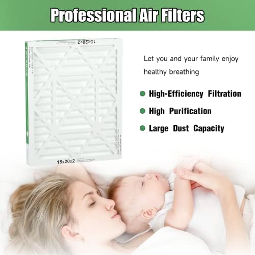 15x20x2 Air Filter TRIGHTFILTERS, Durable MERV 8 Pleated Home HVAC AC Furnace Heater Filters Replacement, Lightweight Compact Air Conditioner Filters 4 Pack - Image 6