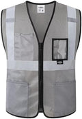 JKSafety Safety Vest for men women Hi Vis Vest with Pockets and Zipper High Visibility Construction Vests BX310 by JKSafety