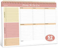 Weekly To Do List Notepad with 52 Undated Sheets（8.5"×11"）- Undated Weekly Planner Notepad for Office Desk Accessories and Supplies - Sunshine Petal by Zotia