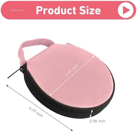 DVD Case, 20 Capacity Oxford Cloth CD/DVD Case Holders, Waterproof DVD Storage Binder with Reinforced Handle, Universal for Car Office Living Room Home Travel (Pink) - Image 2
