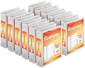 Cardinal Economy 3-Ring Binders, 3", Round Rings, Holds 625 Sheets, ClearVue Presentation View, Non-Stick, White, Carton of 12 (90651) by TOPSProducts