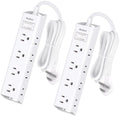 2 Pack Power Strip Surge Protector with 12 Outlets, Extension Cord 5FT by Addtam