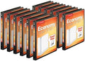 Cardinal Economy 3 Ring Binders, Binders for School and Office, Durable 1/2 inch Round Rings, Holds 125 Sheets, ClearVue Presentation View, Non-Stick, Black, Carton of 12 (90602) by TOPSProducts