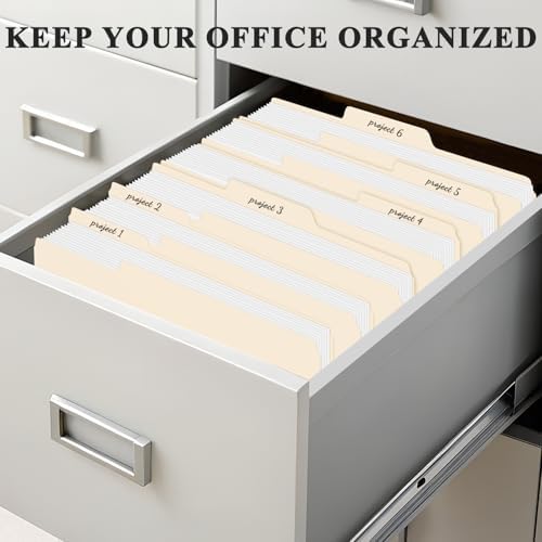 Manilla Folders 8.5 x 11, Manila File Folders 1/3-Cut Letter Size - Image 5