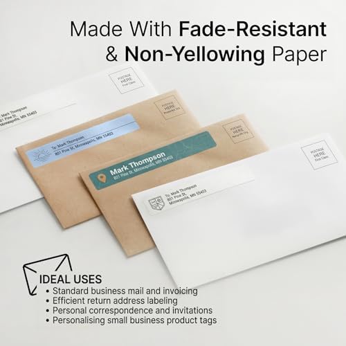 3 7/16" X 2/3" Matte White Printable Labels (250 Sheets, 7500 Stickers) - Image 5