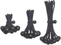 Bungee Cords with Balls 30 Pack, Ball Bungee Cords Comes in Three Sizes: 4 "6" 9", UV Resistant, Antioxidant, Secure Tie Down. (30, Black) by Yelier