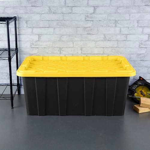 Sterilite Industrial Storage Tote with Lids for Garage, 38 Gallon, 8-Pack - Image 4