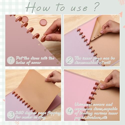 Fuutreo 8 Set Discbound Notebook Cover and Disc Set, Classic Color - Image 5