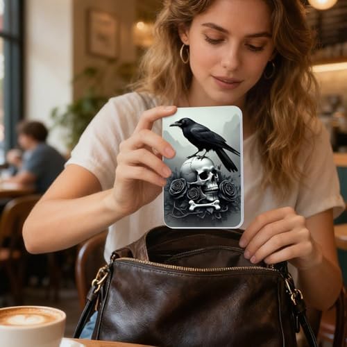 Large Metal Tins Box-7.1” x4.7”x2“ Rectangular Empty Storage Box With Lid Decorative Organizer Storage Tin Case For Office/Cookie/Candy/Jewelry/Photo/Letter-Bird Skull - Image 7