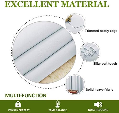 NICETOWN Ceiling Curtains, Room Divider Curtain Screen Partition, Vertical Blind for Sling Door, Blackout Window Curtain, Privacy Blind for Patio (Greyish White, Single Panel, 12.5ft Wide x 9ft Long) - Image 5