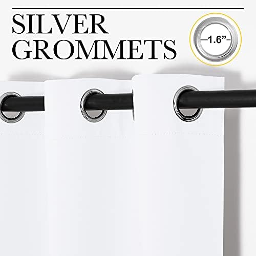 NICETOWN Curtains & Drapes for Door Tapestry, 120 inches Long Door Curtains for Bathroom Pantry Bedroom Closet (White, 1 Panel, 5ft Wide x 10ft Long) - Image 3