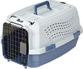 Amazon Basics 2-Door Top-Load Hard-Sided Pet Travel Carrier for Cats and Small Dogs, 19" L x 12.6" W x 10" H, Gray & Blue (Pack of 6) by AmazonBasics