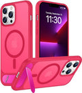 Temdan Magnetic Compatible with iPhone 13 Pro Max Case, [Built-in Invisible Kickstand][Compatible with MagSafe][Military Grade Shockproof] Slim Translucent Matte Phone Case for iPhone 13 Pro Max 6.7" by Temdan