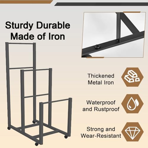 Commercial Carton Storage Rack Cartons Cart, Large Portable Cardboard Stand with Casters Wheels, for Warehouse/Shipping Station Hold Broken Down Boxes(Hold 30-60 Pcs) - Image 6