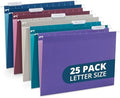Blue Summit Supplies 25 Hanging File Folders, Letter Size, Jewel Tones by BlueSummitSupplies