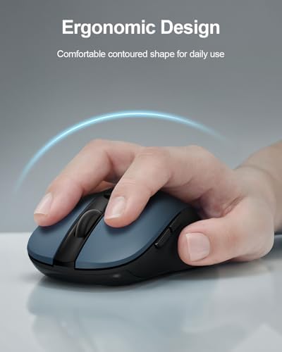 wegear USB Wireless Mouse for Laptop PC Mac, 2.4GHz Cordless Mouse-Blue - Image 5