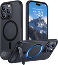 Temdan Magnetic Compatible with iPhone 15 Pro Case, [Built-in Invisible Kickstand][Compatible with MagSafe] [Military Grade Shockproof] Slim Translucent Matte Phone Case for iPhone 15 Pro 6.1" by Temdan