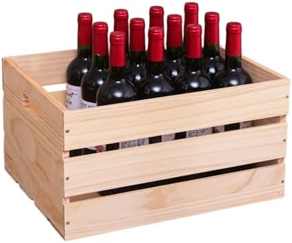 3 Pieces Large Pine Wood Crates For Storage, Unfinished Natural Wooden Crate, Holds Up to 50 Pounds - Image 2