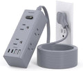 One Beat 10Ft Extension Cord with Multiple Outlets,Flat Plug Power Strip by OneBeat