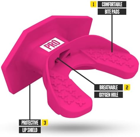 Nxtrnd One Pro Football Mouth Guard, Interchangeable Strap, Fits Adult & Youth (Pink) - Image 2