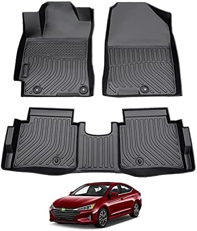 Floor Mats Fit for Hyundai Elantra 2017 2018 2019 2020, All Weather Floor Mats for Elantra Accessories Heavy Duty by cartist